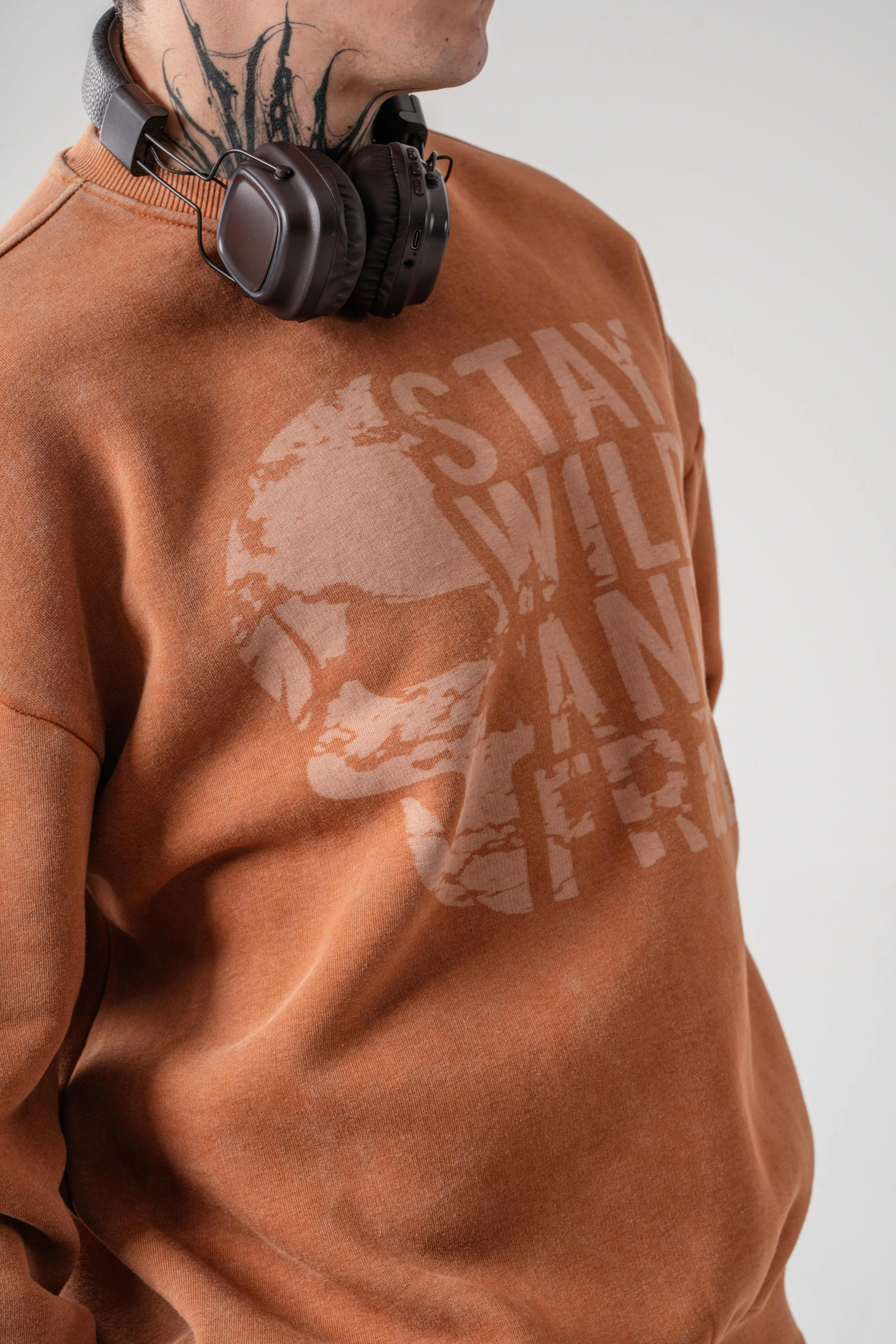 Erkek SWAF Orange Yıkamalı Sweat