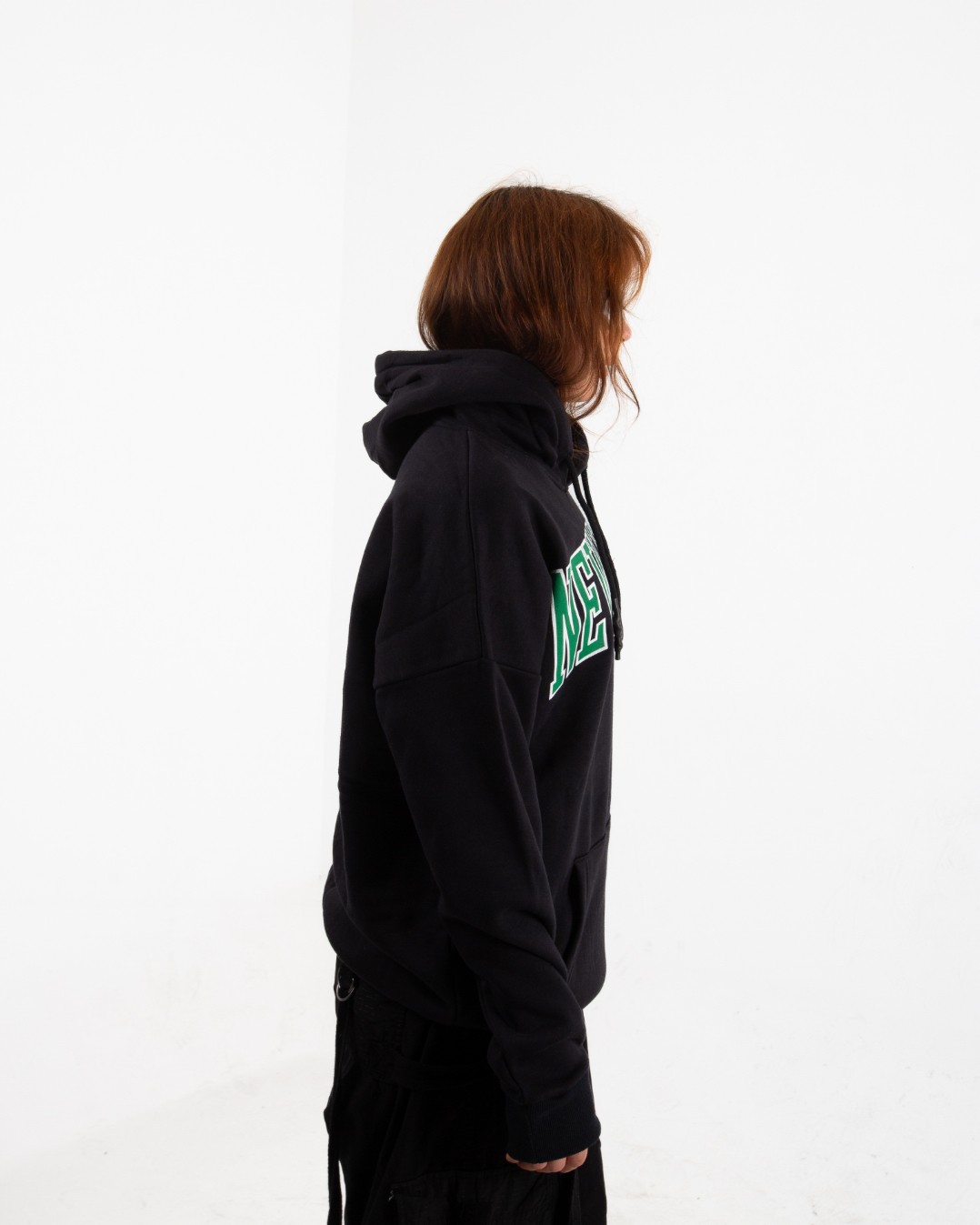 Kadın Siyah New York Oversize Sweatshirt
