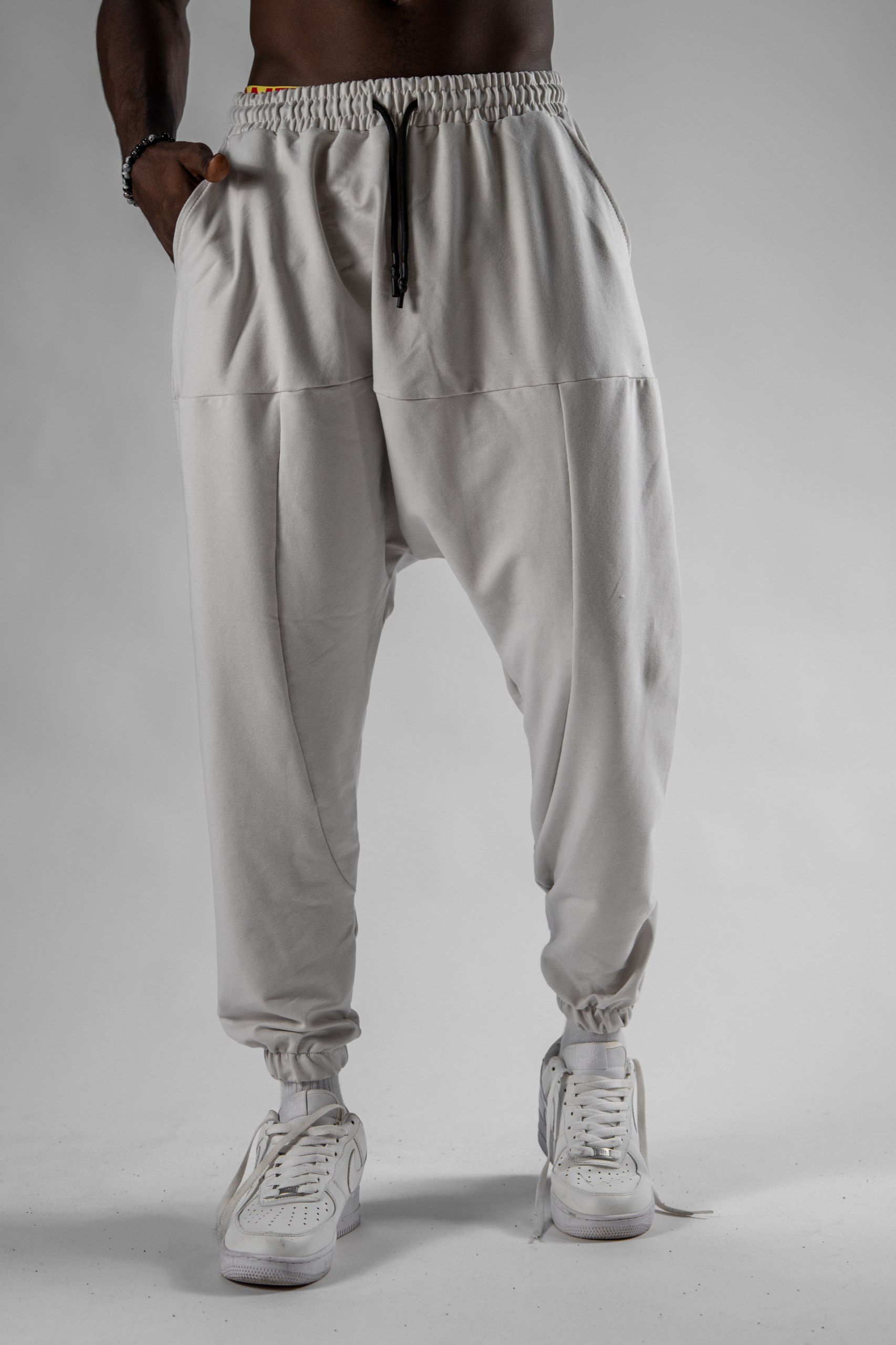 Erkek Beyaz Piece Jogger Şalvar Pantolon