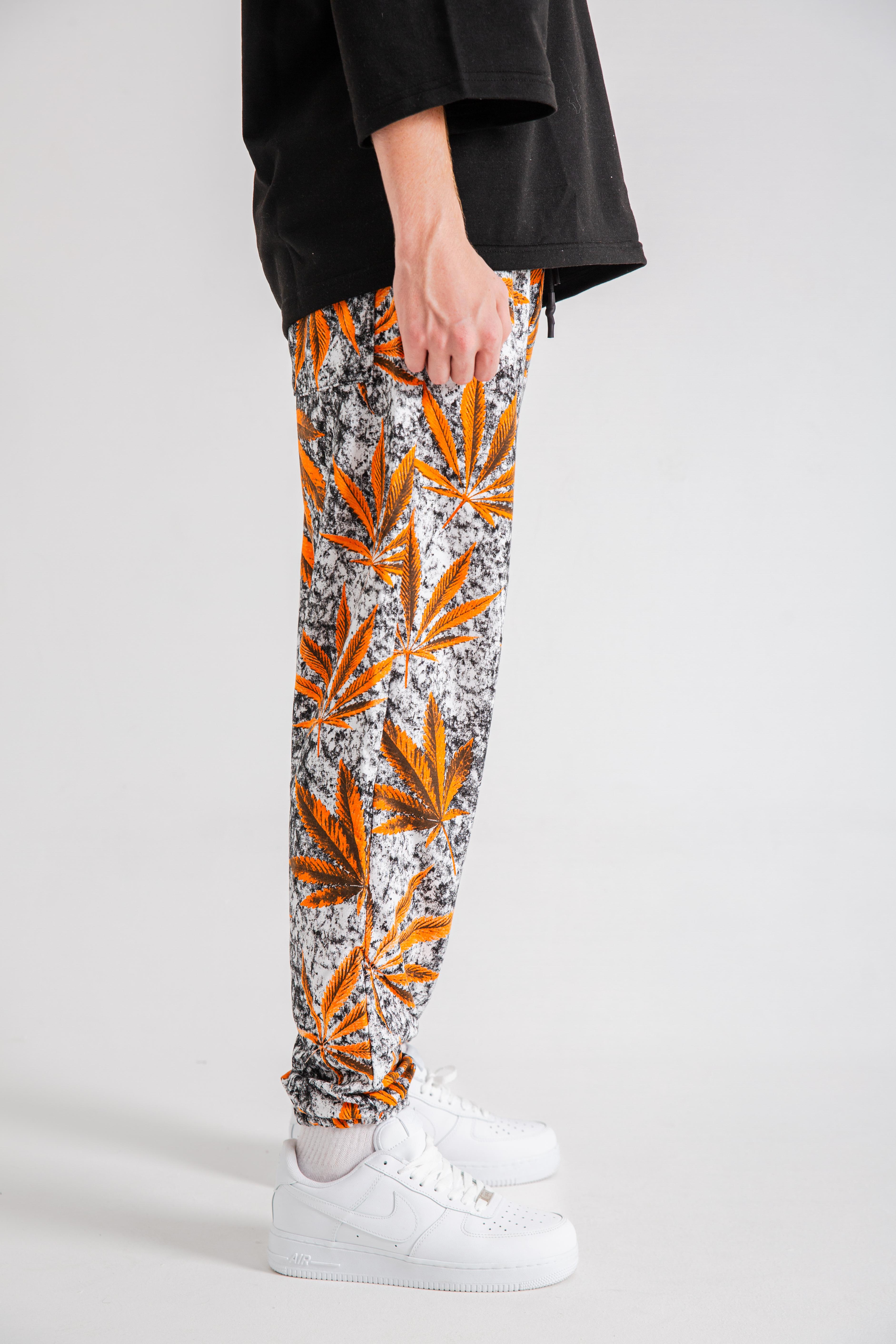 Erkek Orange Leaf Jogger Eşofman Altı