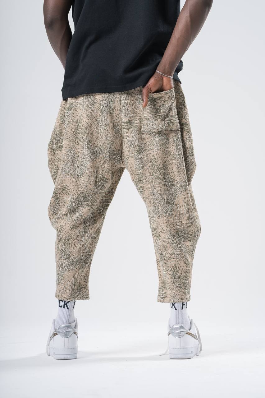Erkek Krem Hippie Pantolon