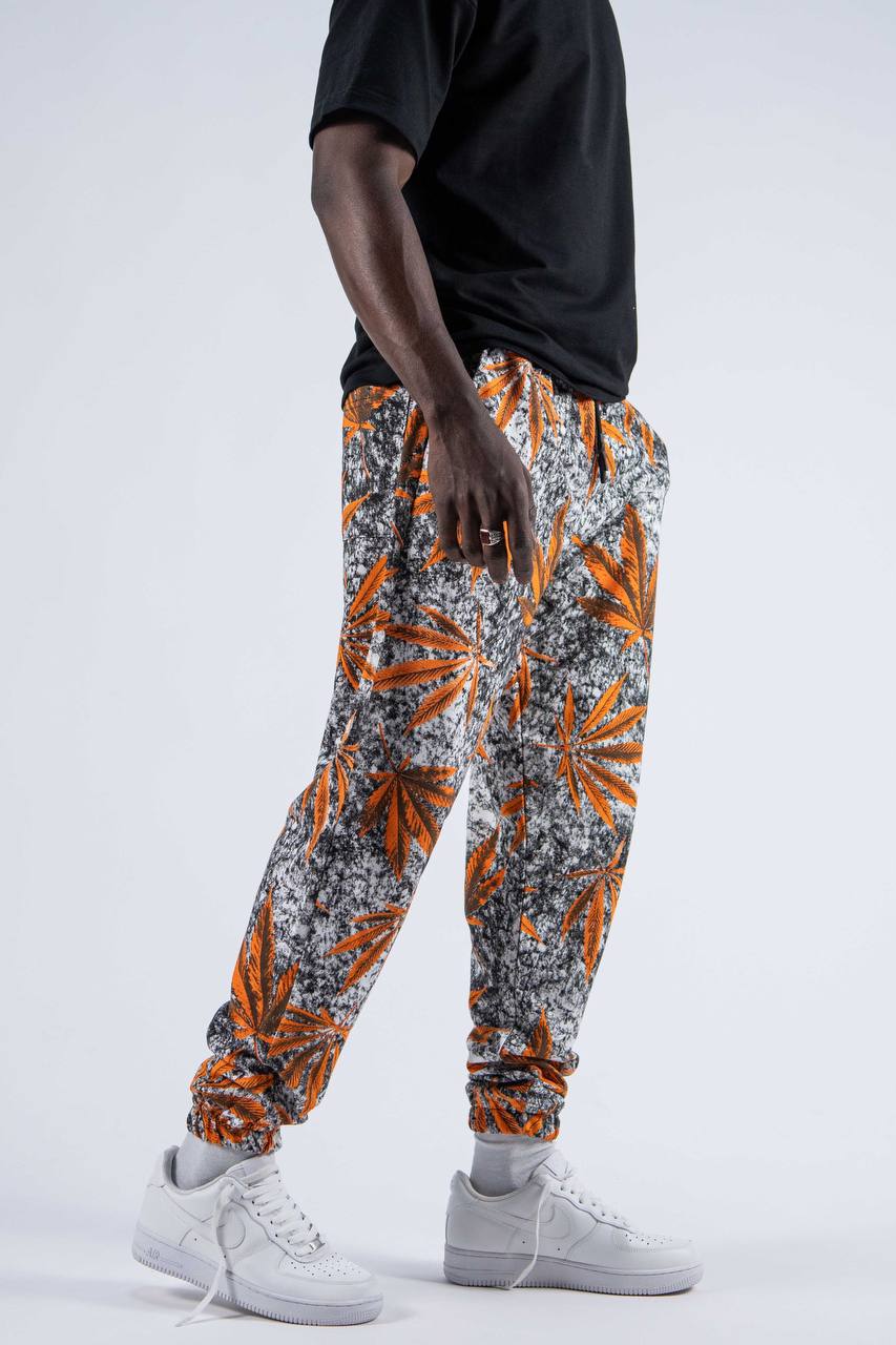 Erkek Orange Leaf Jogger Pantolon 