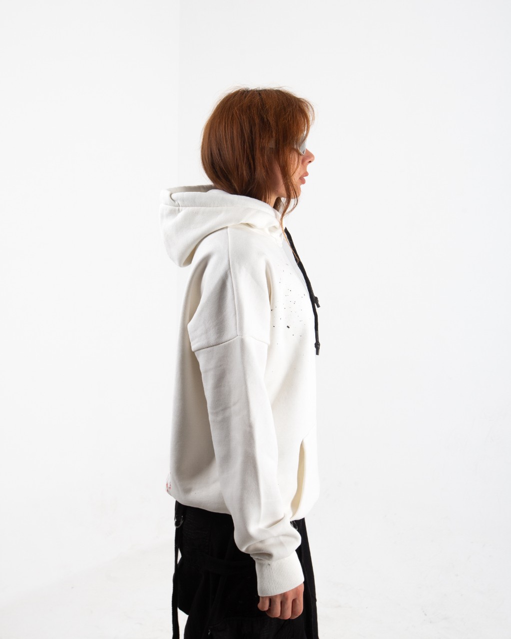 Kadın Ekru Samurai Oversize Sweatshirt