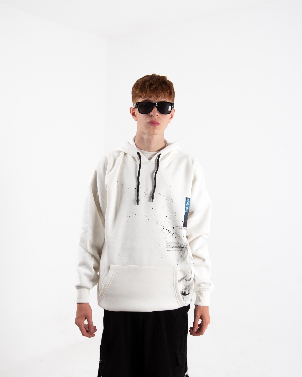 Erkek Ekru Samurai Oversize Sweatshirt