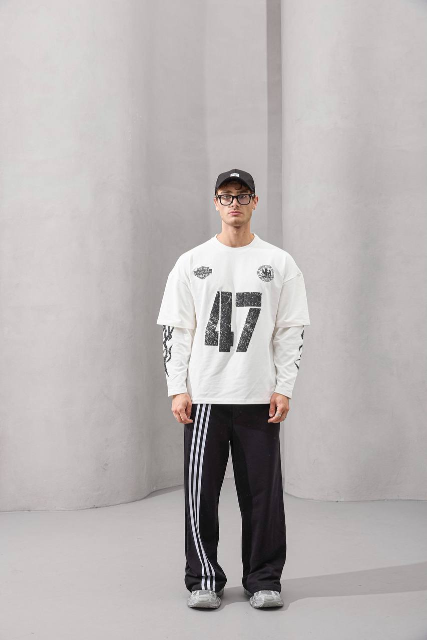 Erkek 2M 47 Baskılı Sweatshırt
