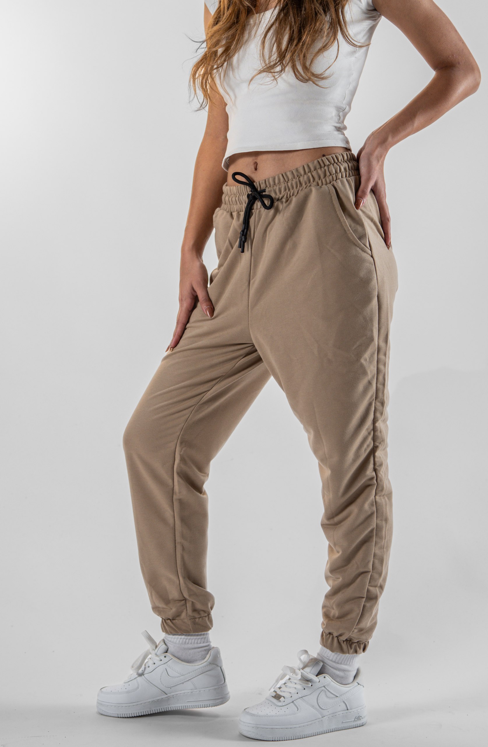 Kadın Kahverengi Jogger Pantolon 