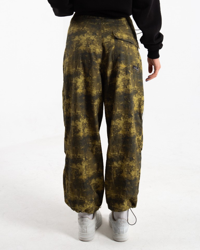 Kadın Kamuflaj Baggy Paraşüt Pantolon