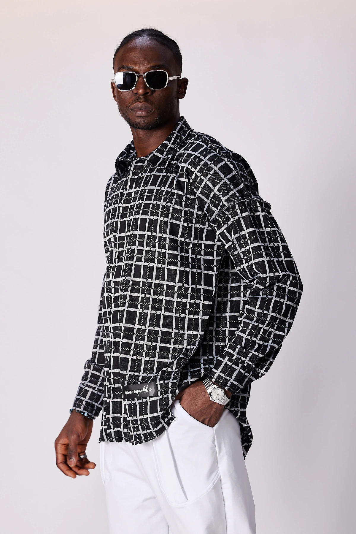 Erkek Mini Ekose Oversize Gömlek