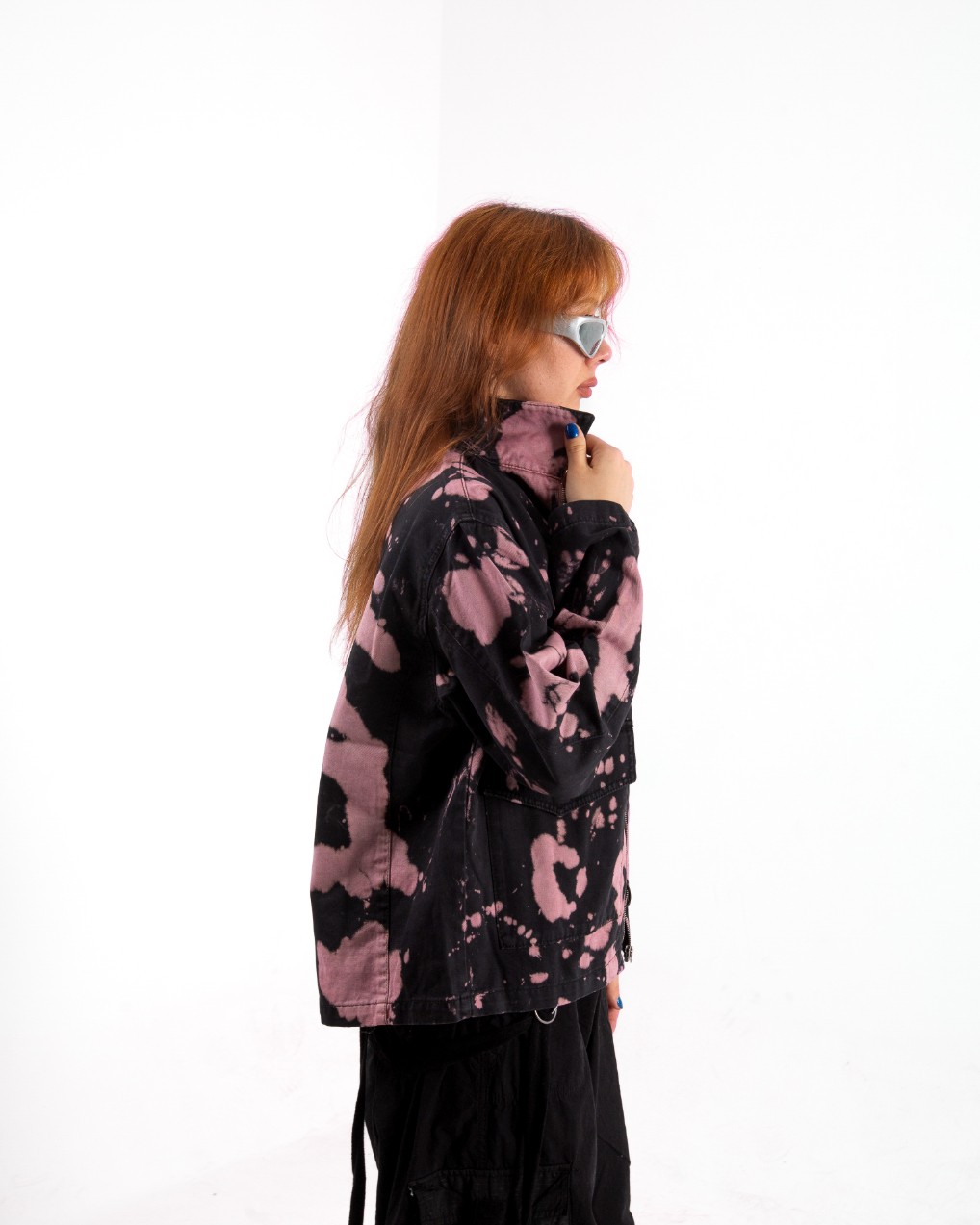 Kadın Acid Wash Oversize Ceket