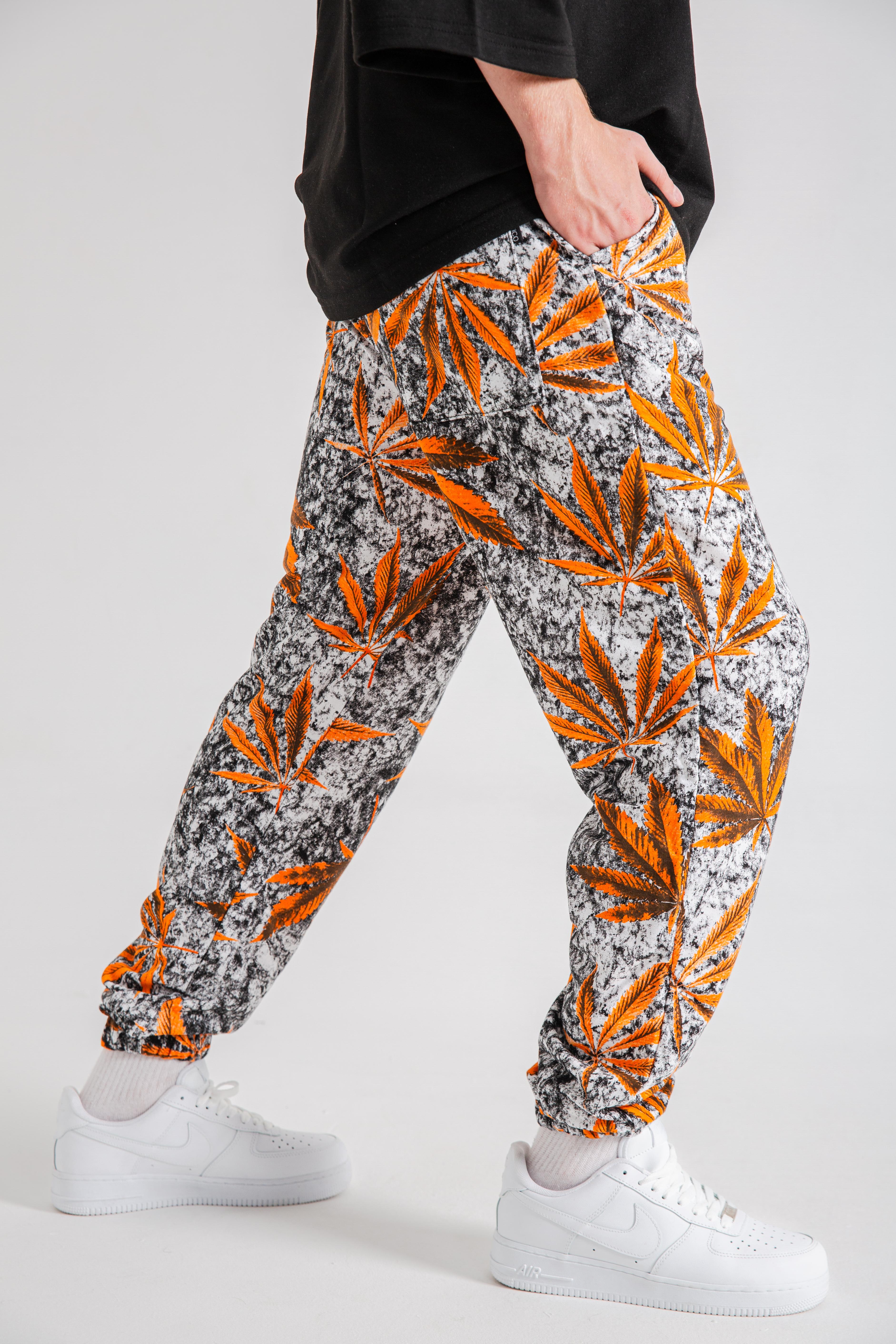Erkek Orange Leaf Jogger Eşofman Altı