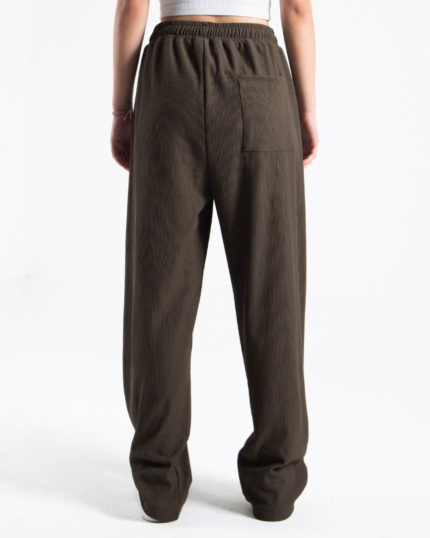 Kadın Haki Fitilli Baggy Pantolon