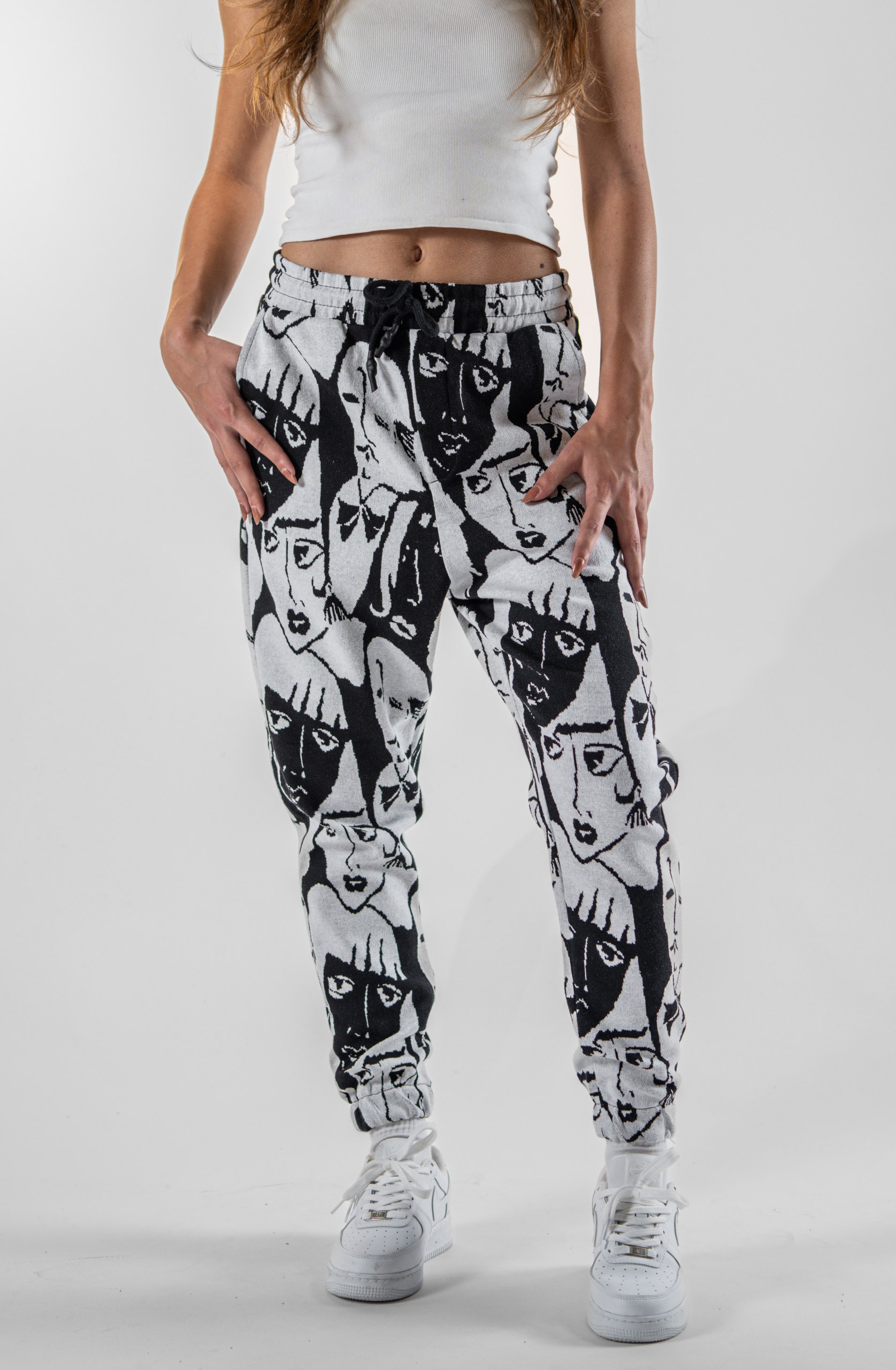 Kadın Face Pileli Jogger Pantolon 