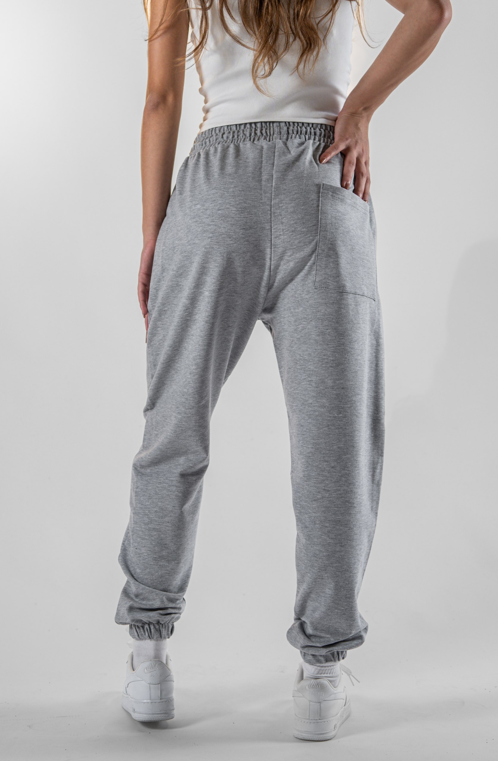 Kadın Gri Jogger Pantolon 