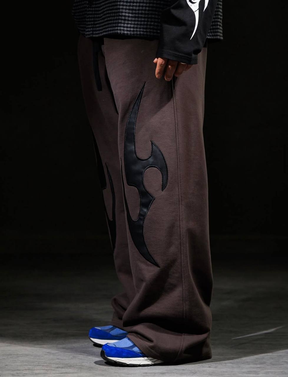 Erkek Kahverengi Dagger Baggy Pantolon