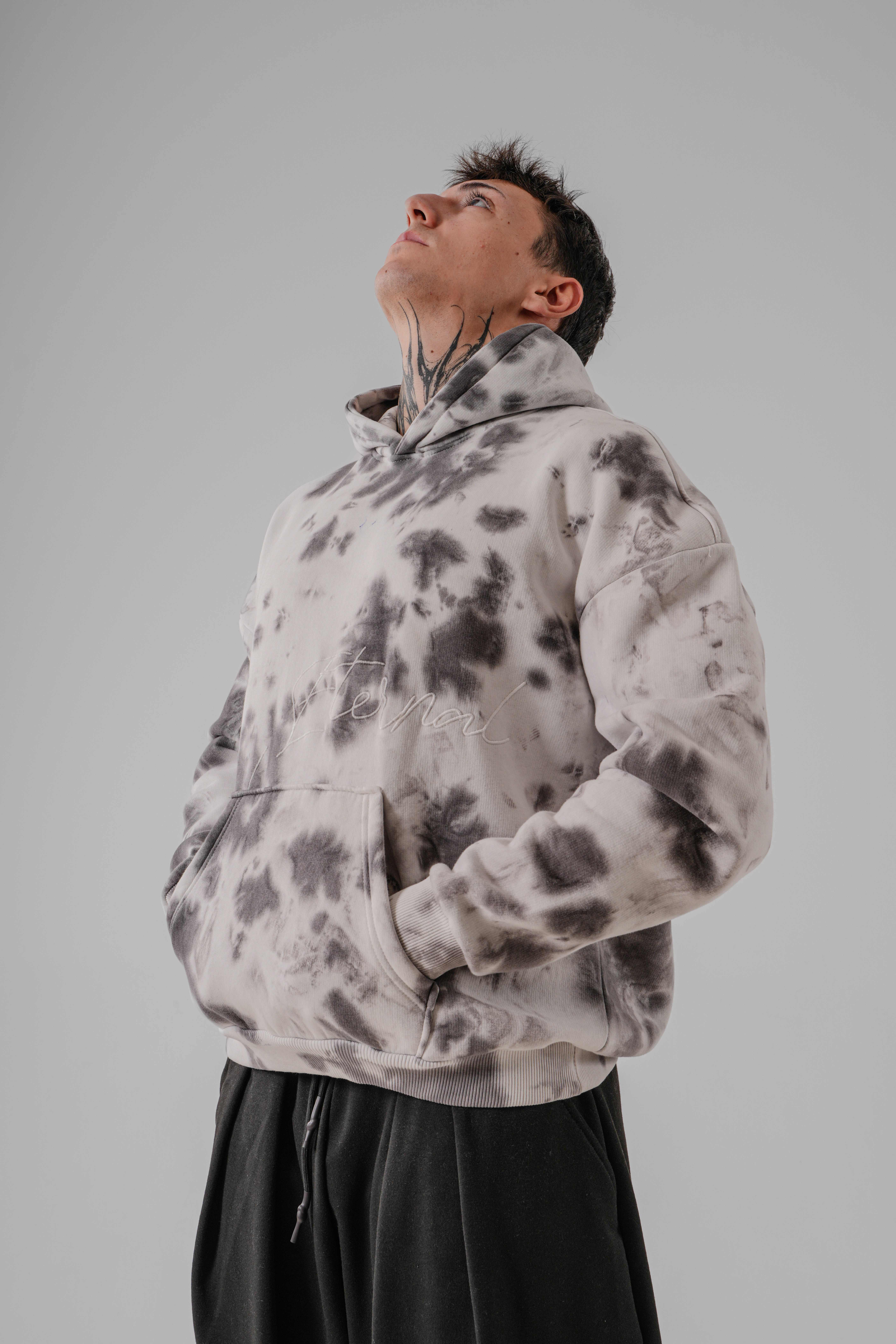 Erkek Drop Brush Hoodie