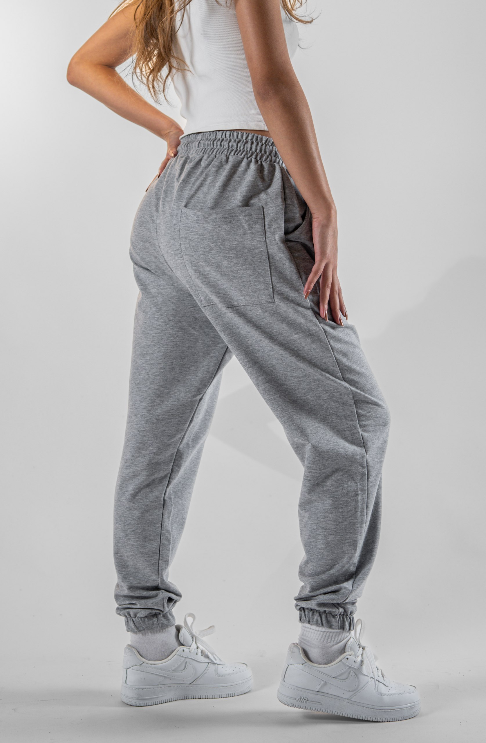 Kadın Gri Jogger Pantolon 
