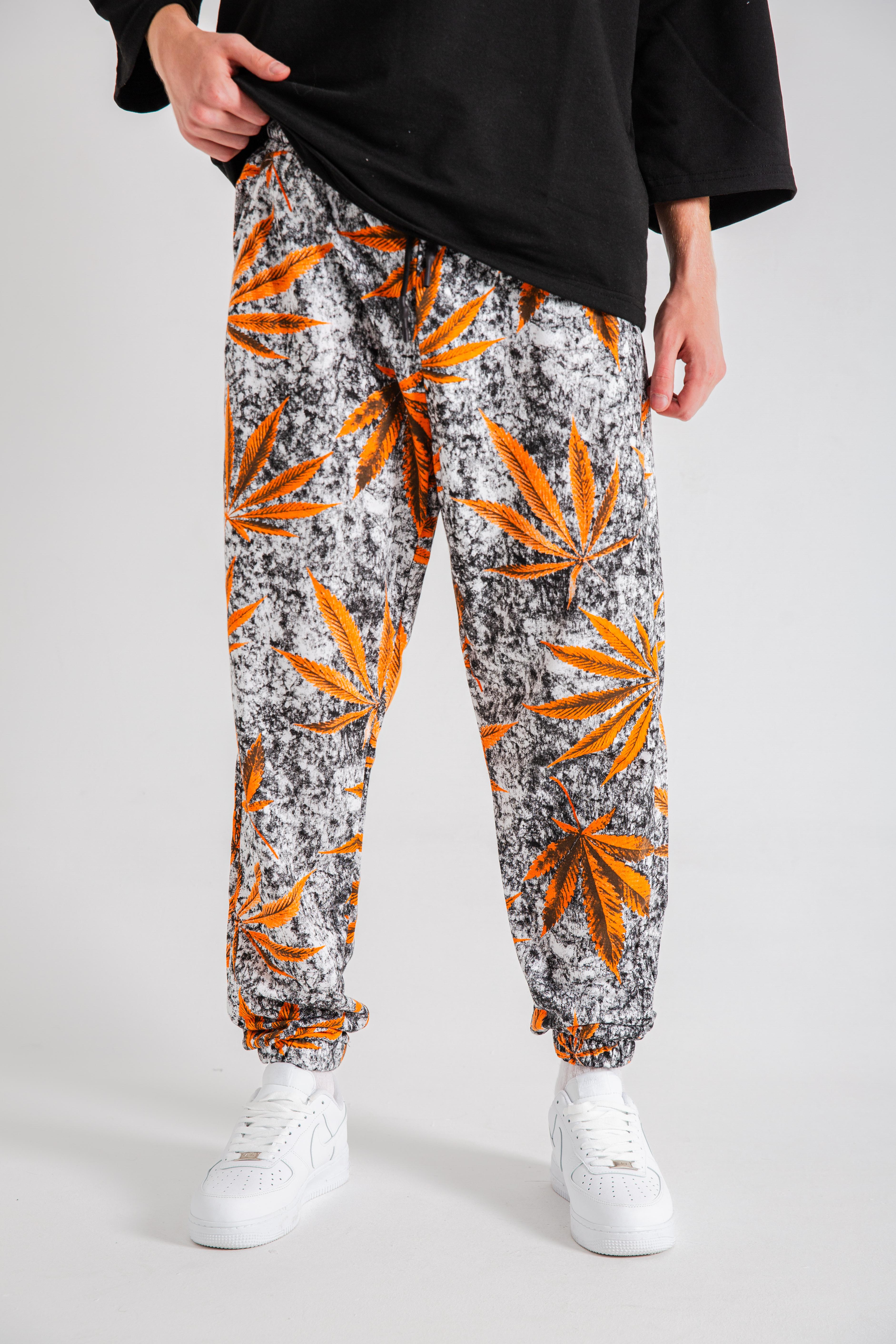 Erkek Orange Leaf Jogger Eşofman Altı