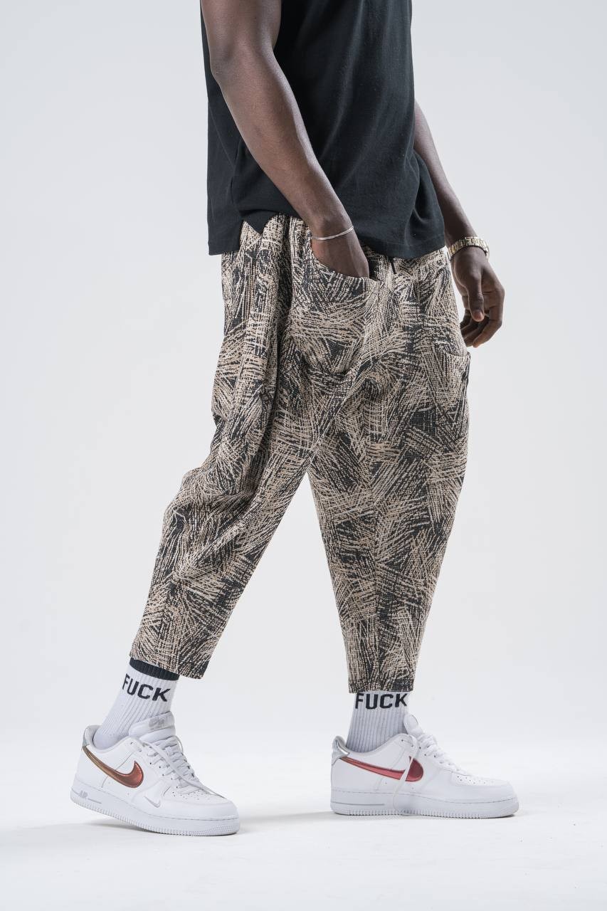 Erkek Bej Hippie Pantolon