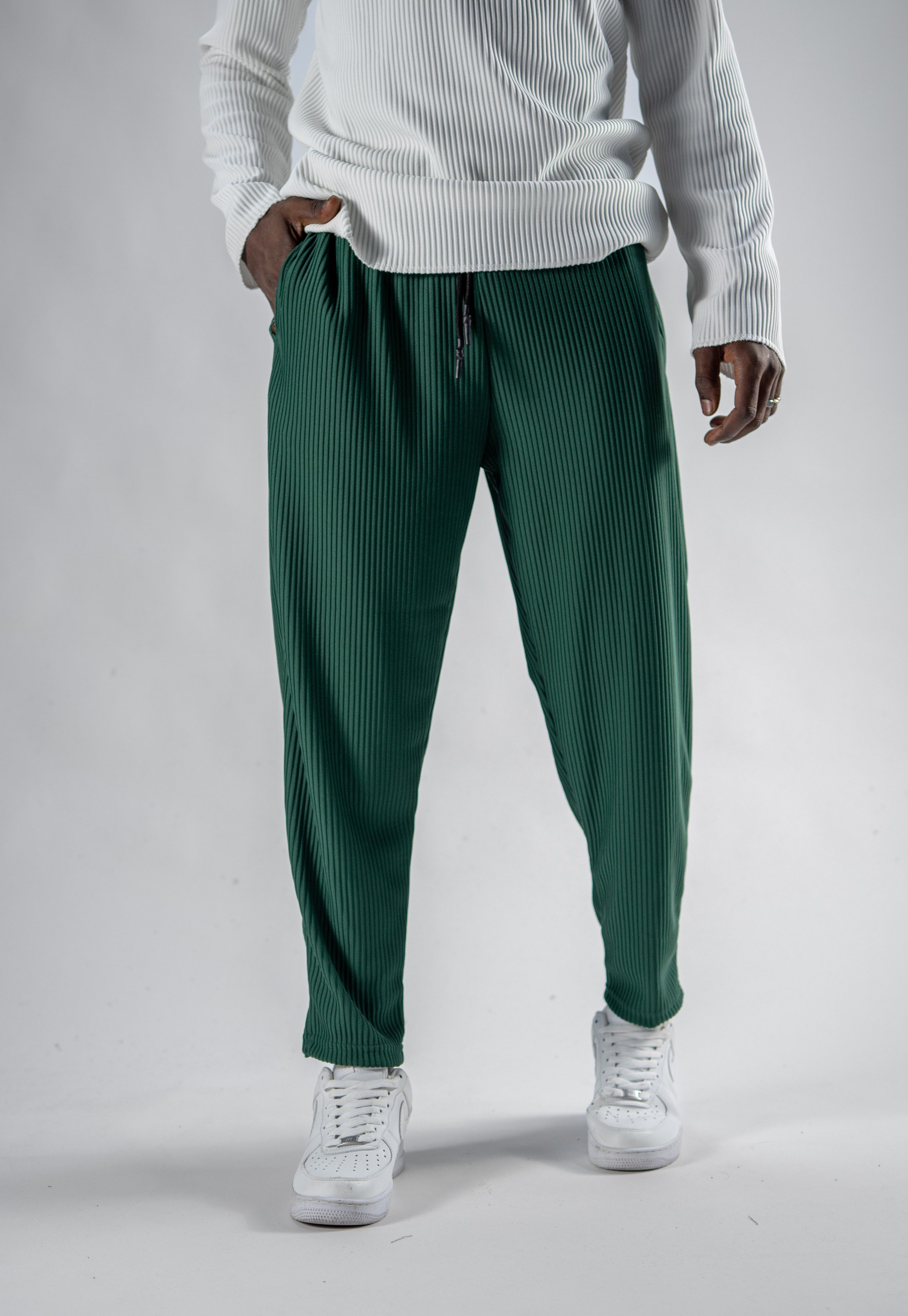 Erkek Green Fitilli Pantolon