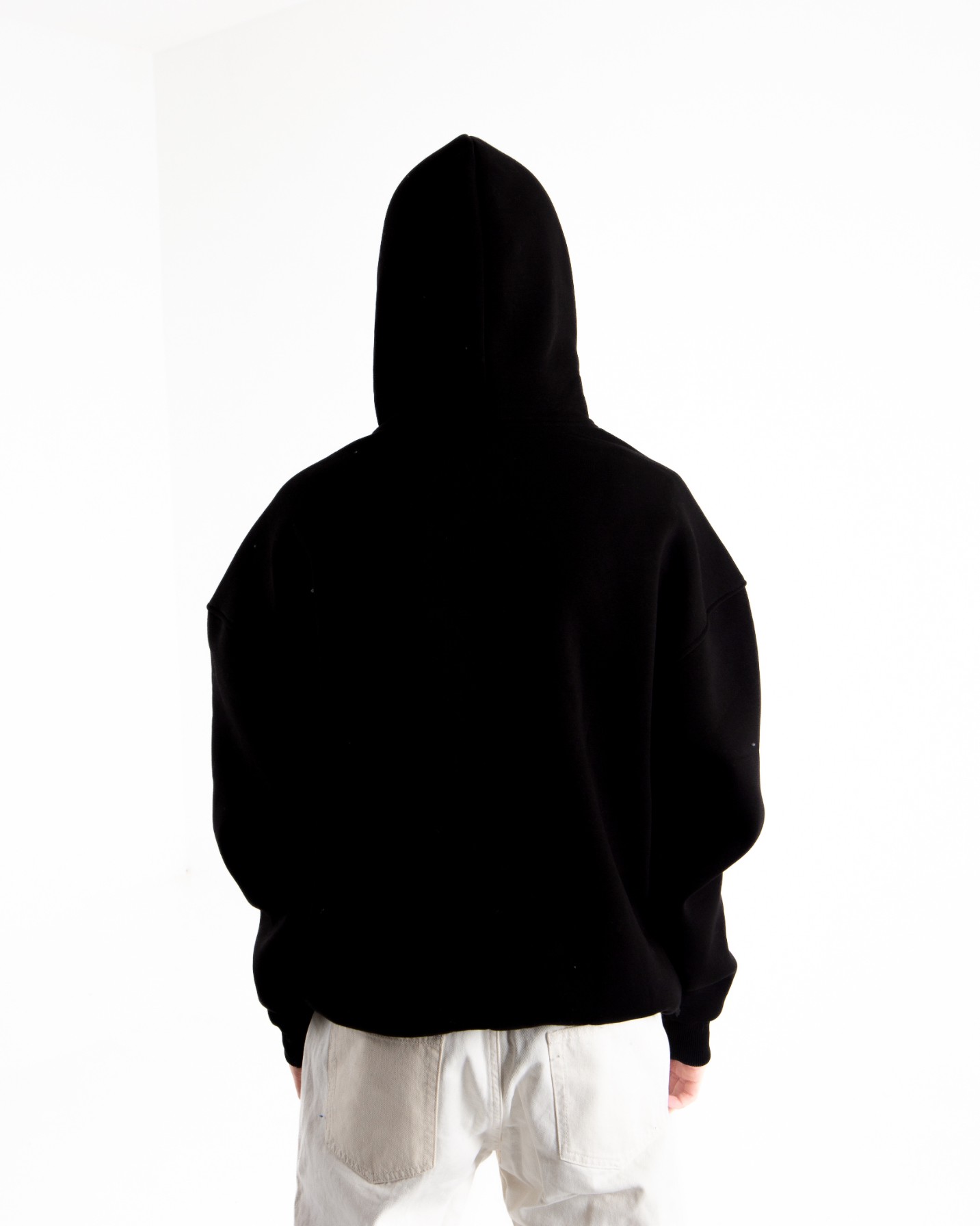 Erkek Siyah Unbans Oversize Hoodie