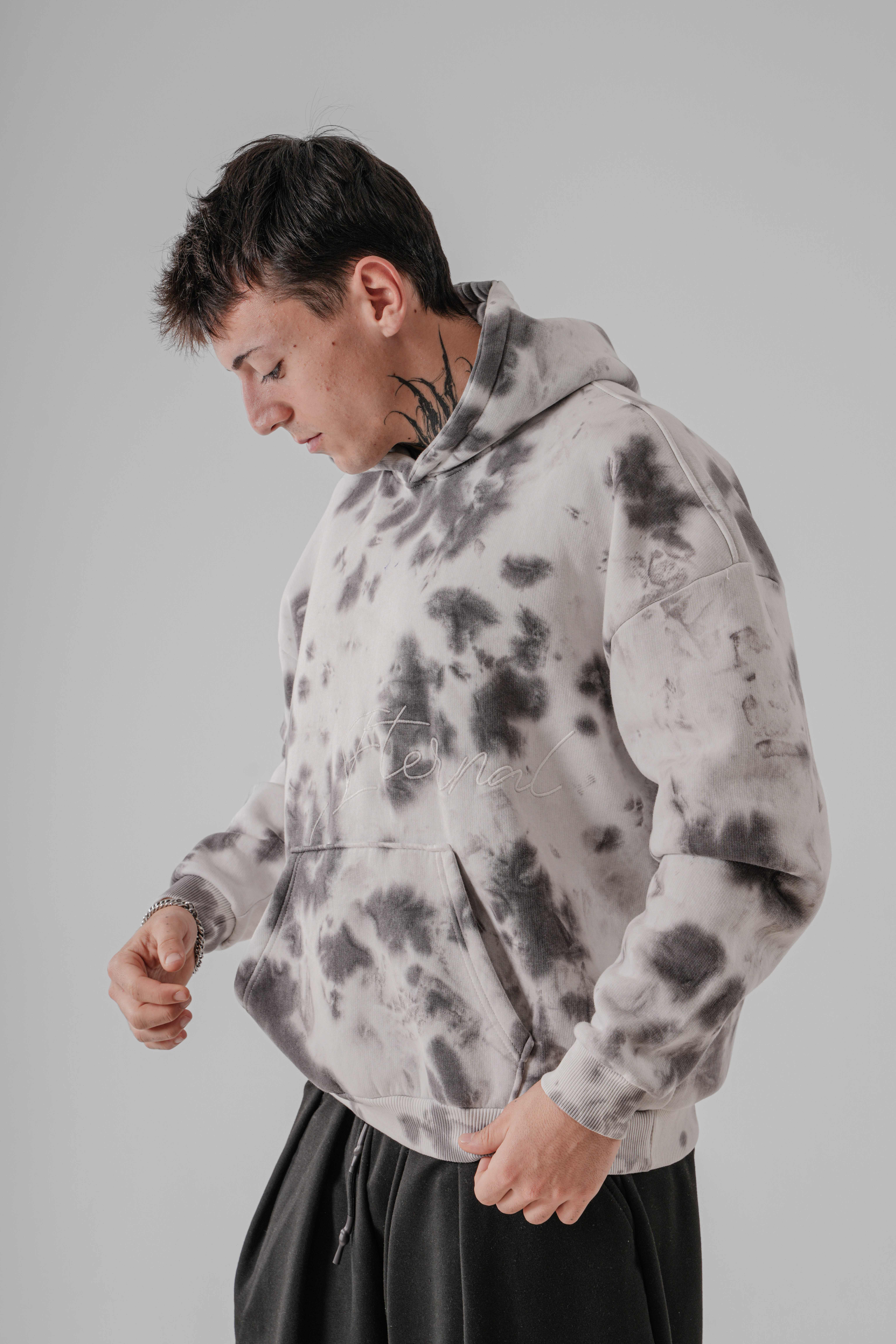 Erkek Drop Brush Hoodie