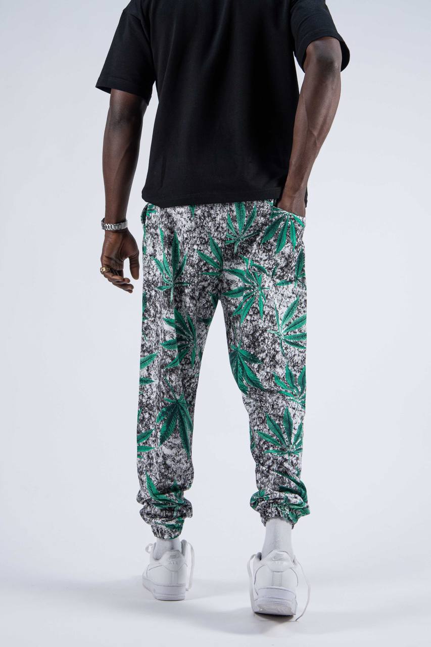Erkek Green Leaf Jogger Pantolon 