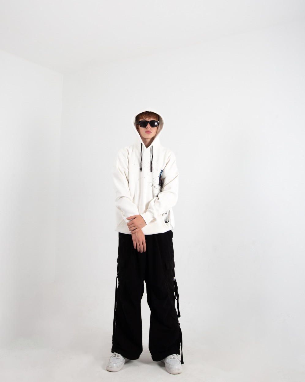 Erkek Ekru Samurai Oversize Sweatshirt
