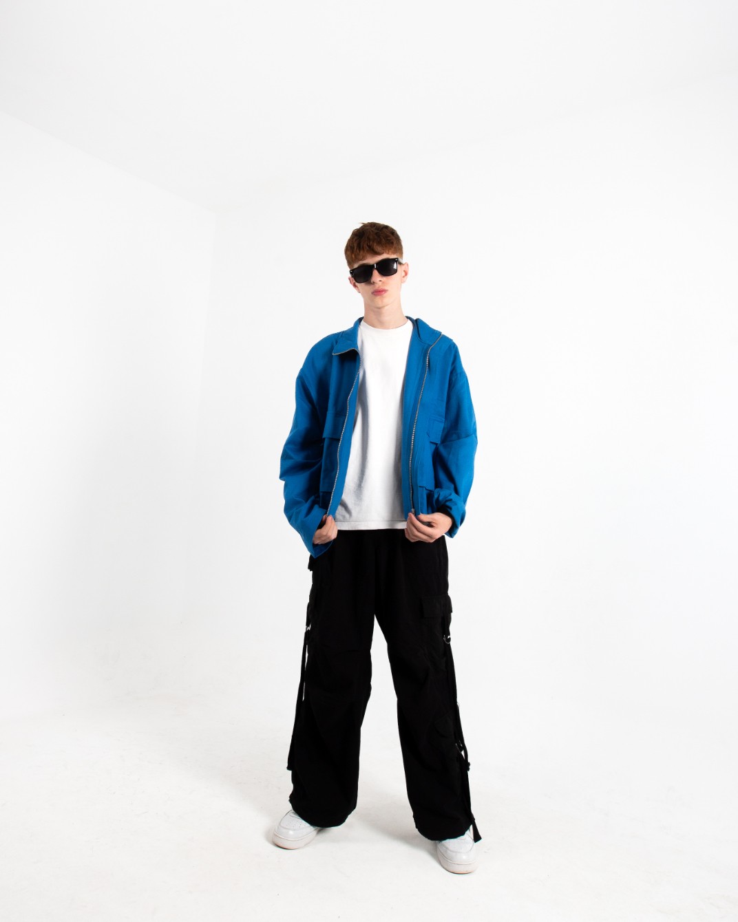 Erkek Saks Blue Oversize Ceket