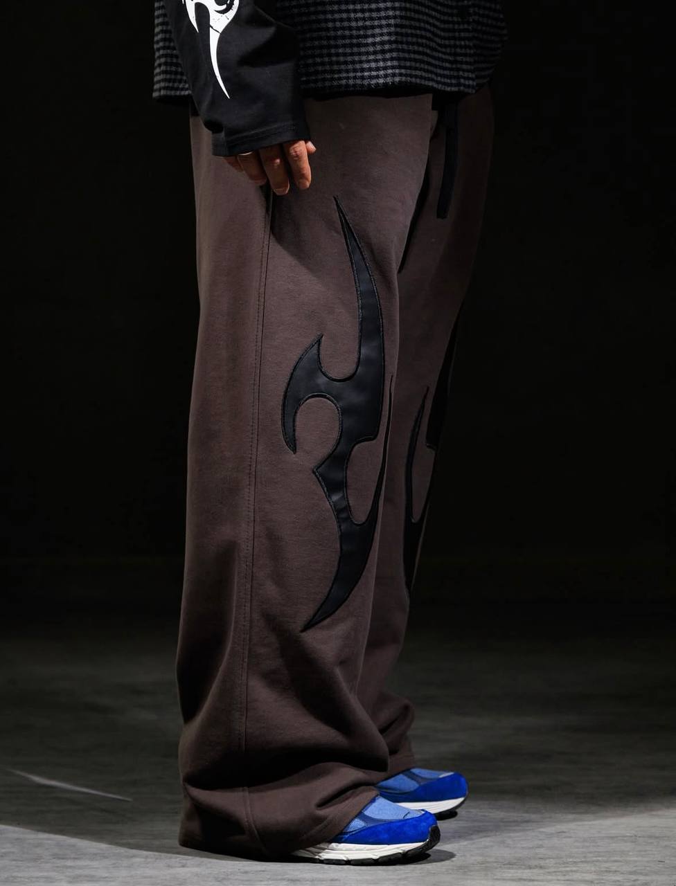 Erkek Kahverengi Dagger Baggy Pantolon