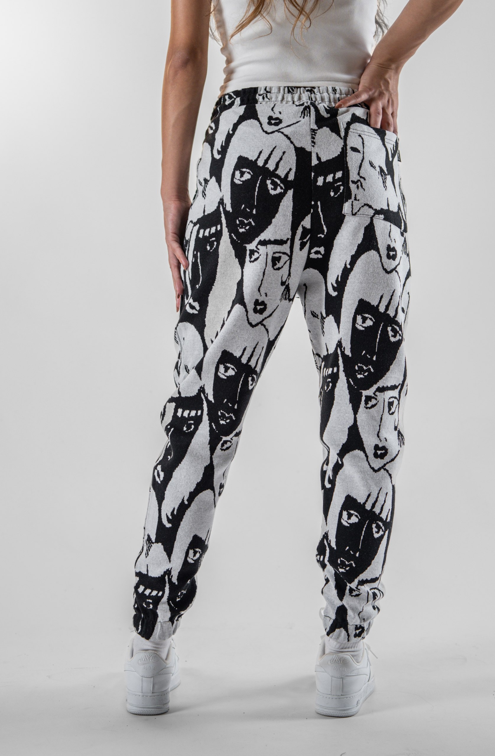 Kadın Face Pileli Jogger Pantolon 