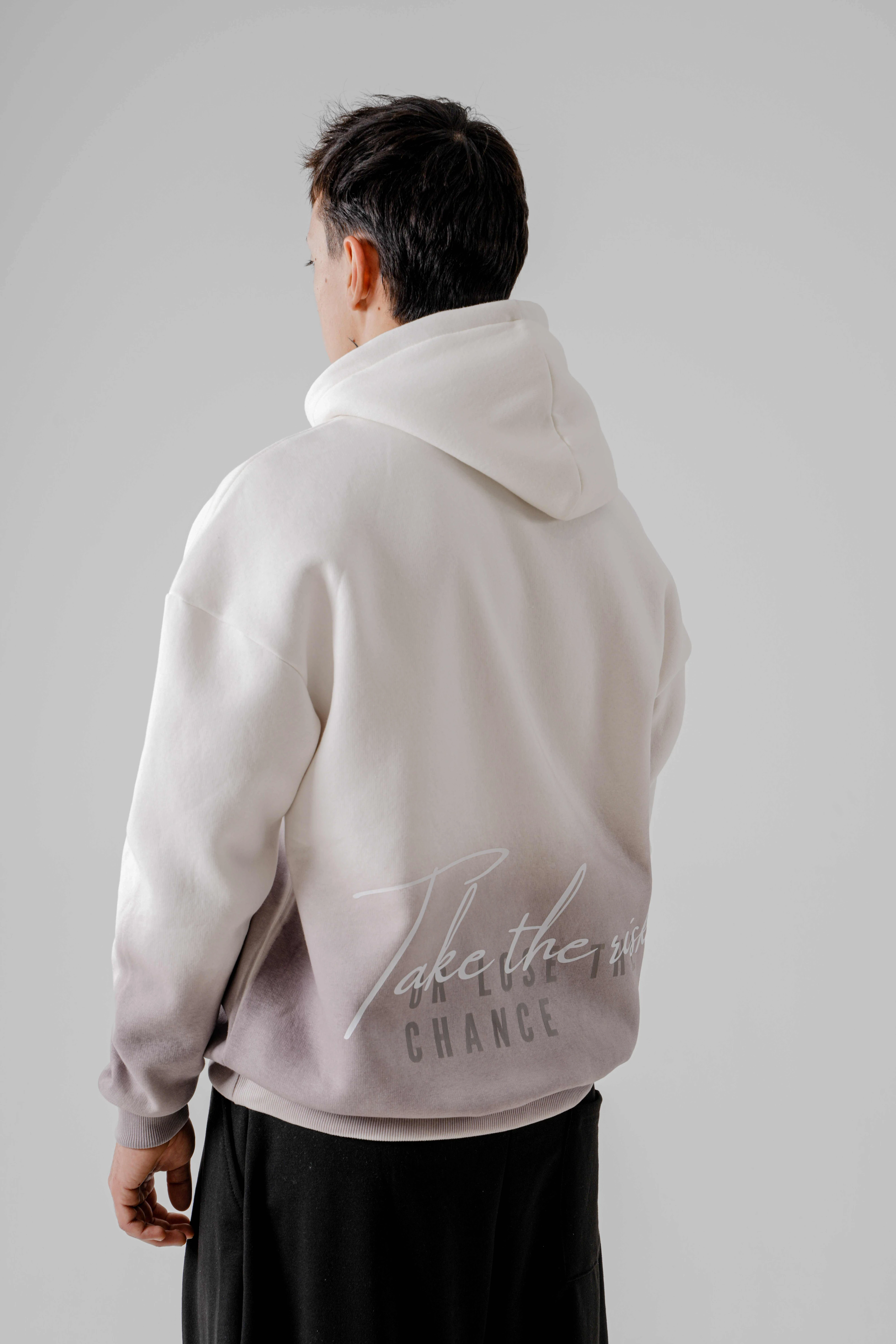 Erkek Take Baskılı Oversize Hoodie