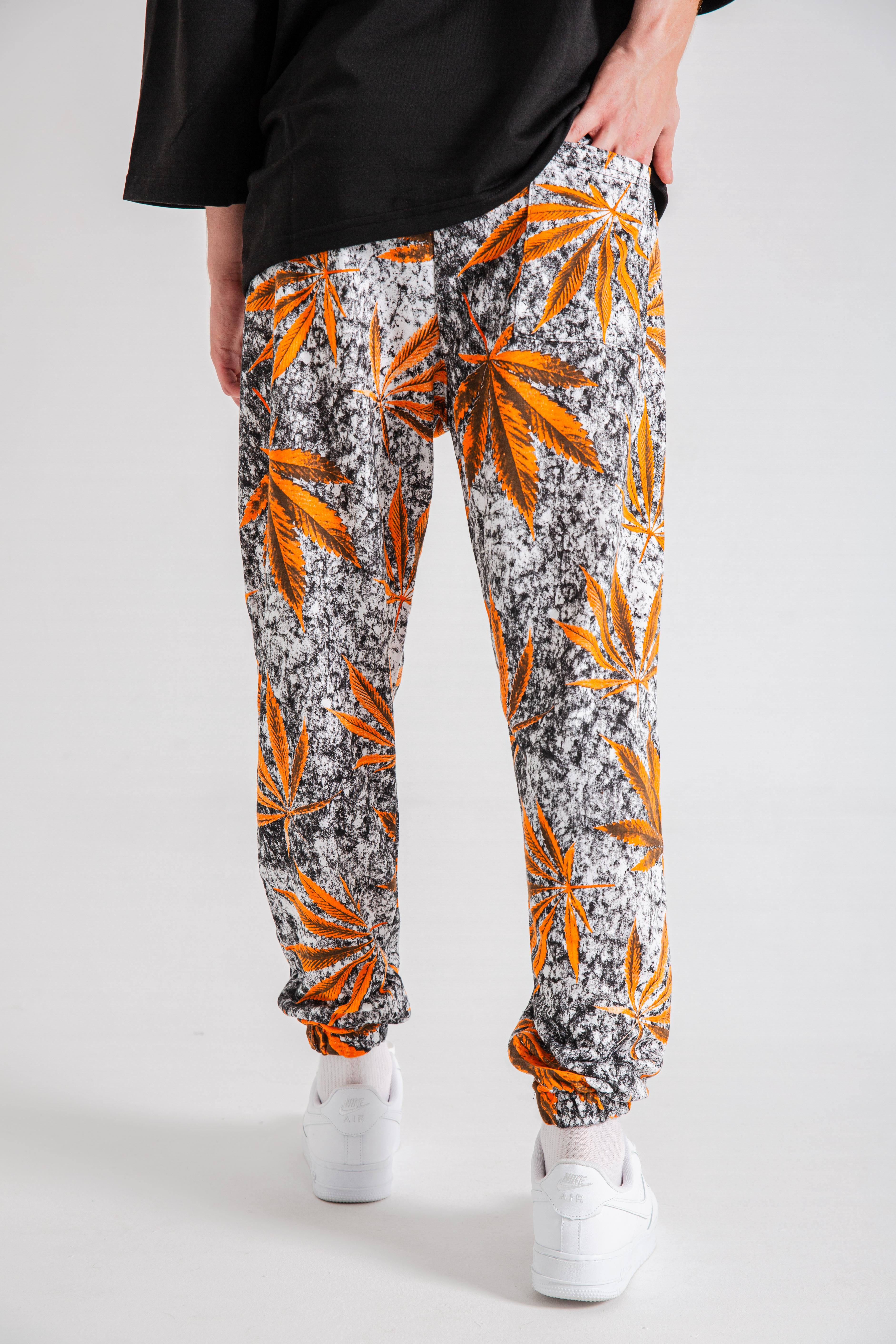Erkek Orange Leaf Jogger Eşofman Altı
