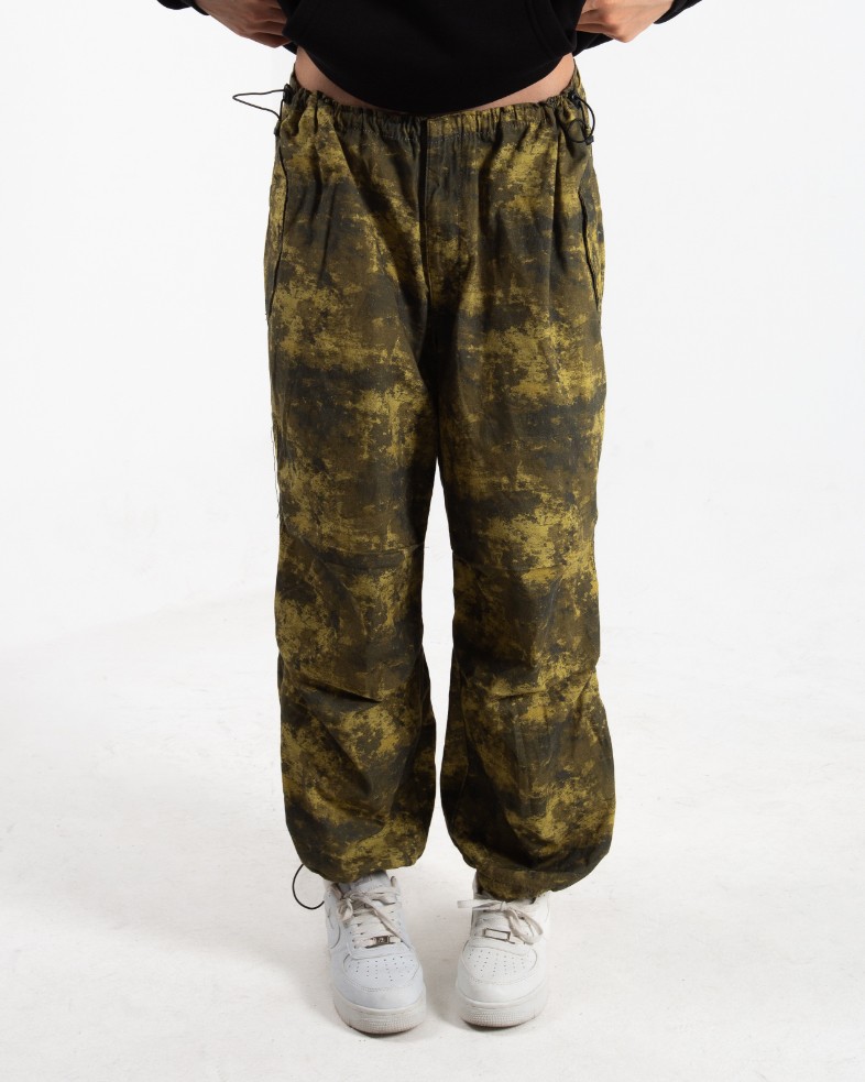 Kadın Kamuflaj Baggy Paraşüt Pantolon