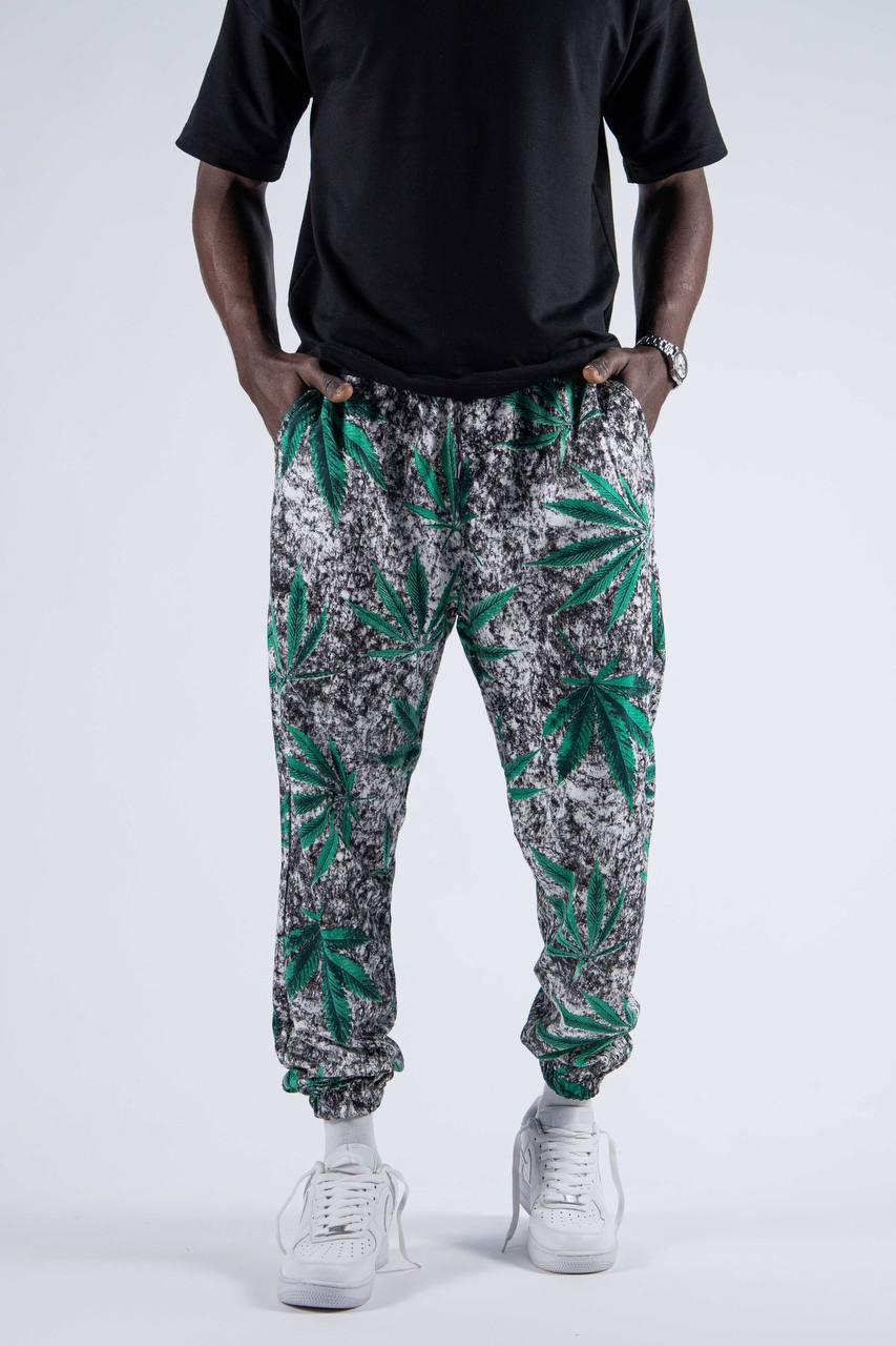 Erkek Green Leaf Jogger Pantolon 