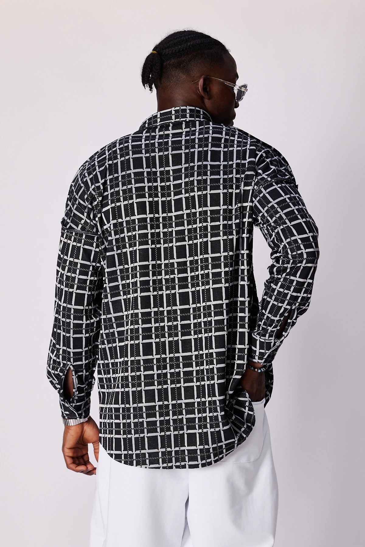 Erkek Mini Ekose Oversize Gömlek