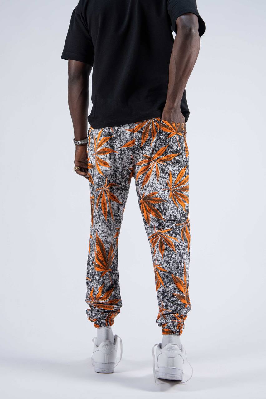 Erkek Orange Leaf Jogger Pantolon 