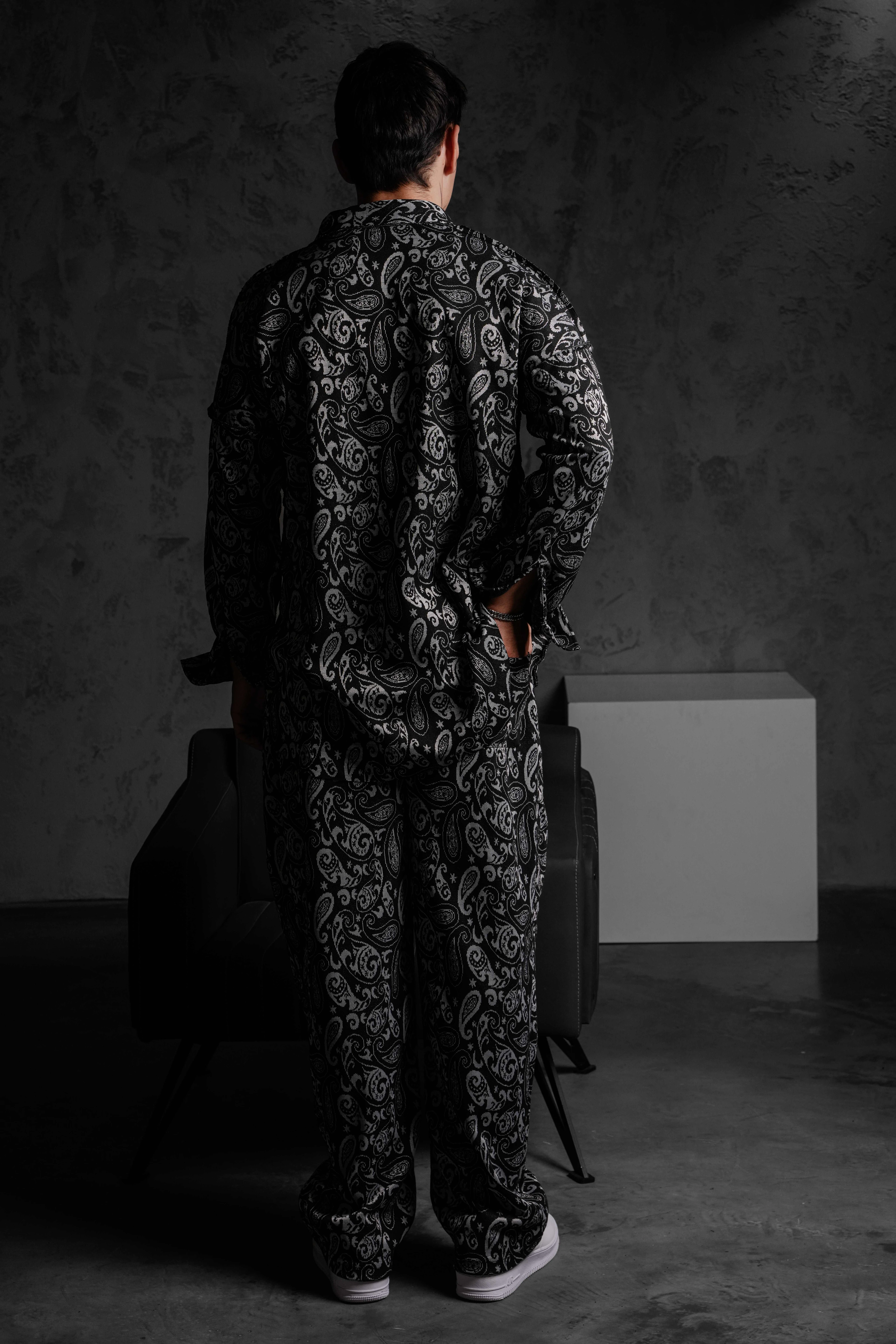 Erkek Mandana Gömlek Baggy Takım