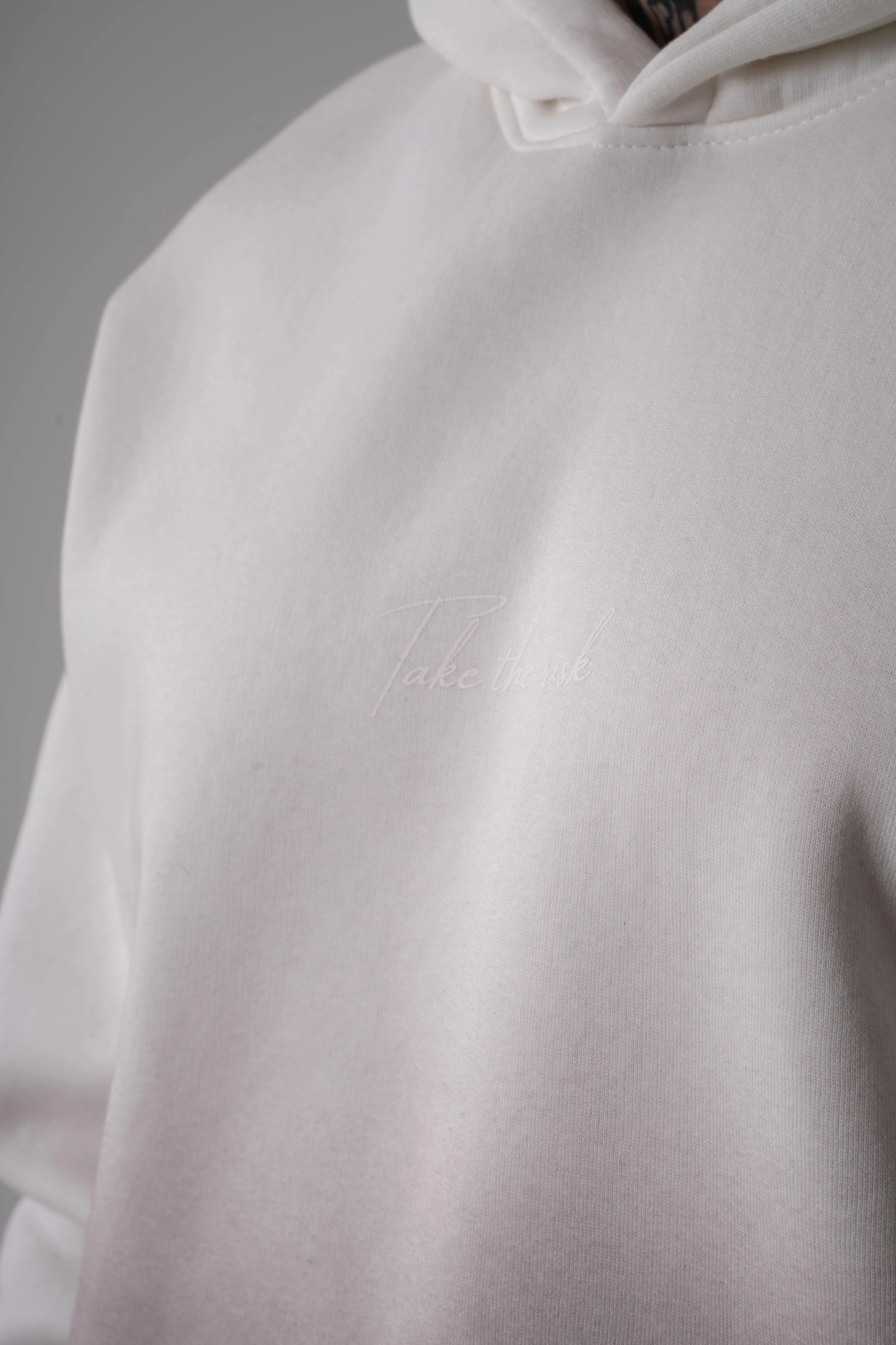 Erkek Take Baskılı Oversize Hoodie