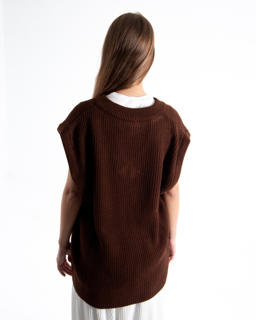 Kadın Kahverengi Oversize Süveter