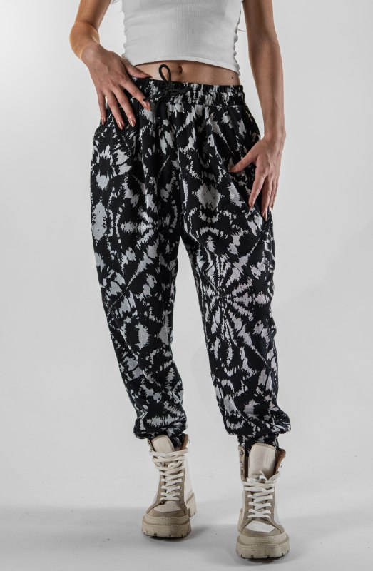 Kadın Galaxy Pattern Ws Pileli Eşofman Altı