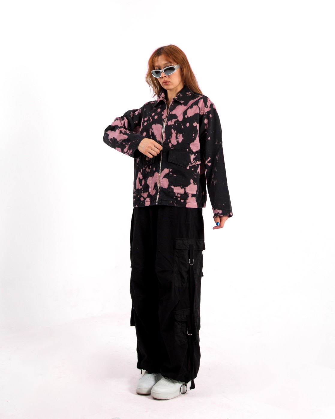 Kadın Acid Wash Oversize Ceket
