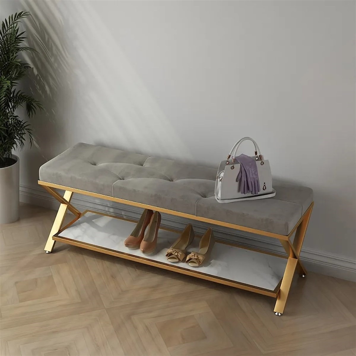 Mırra Metal Dekoratif Bench