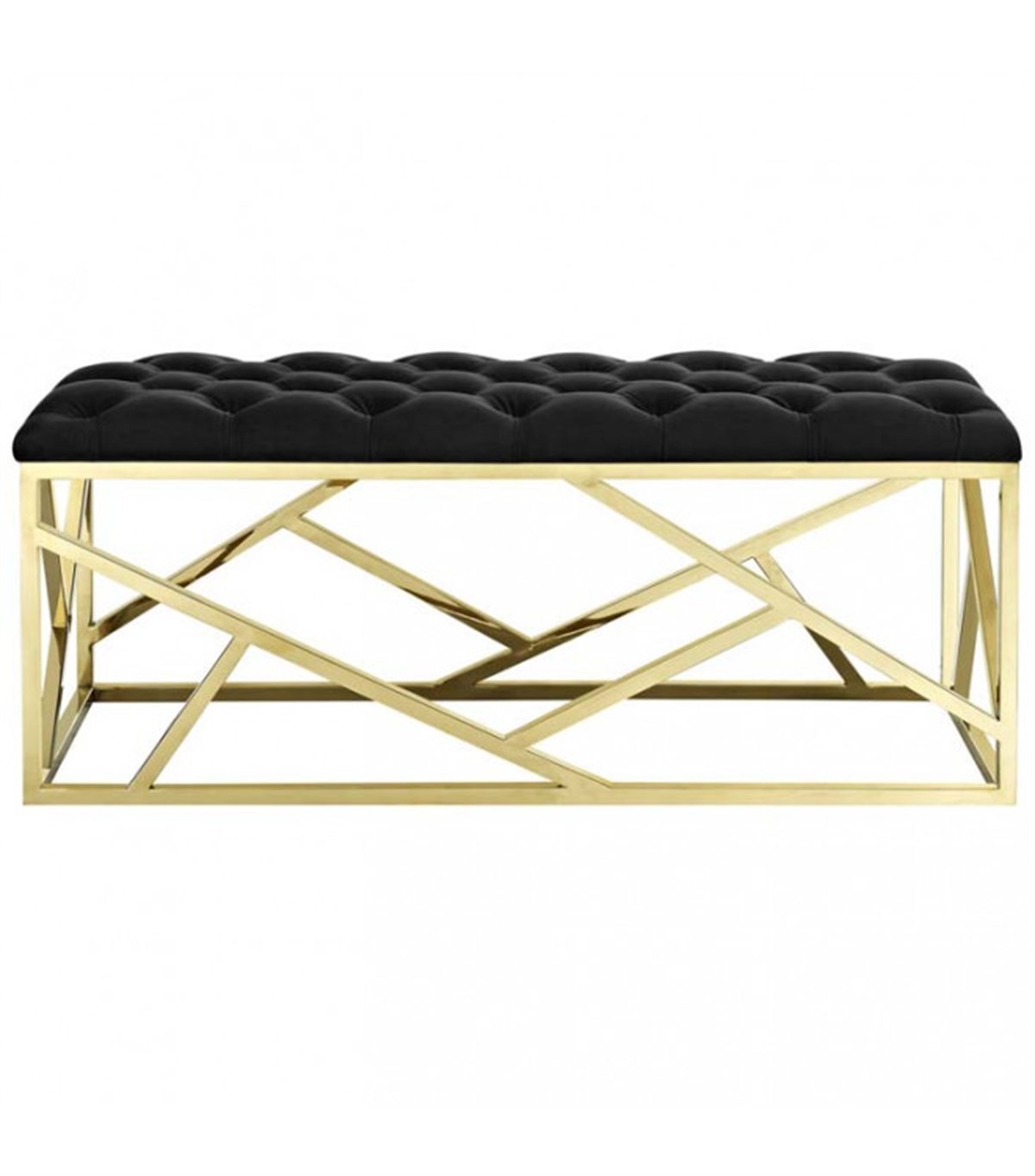 Kira Modern Gold Long Bench