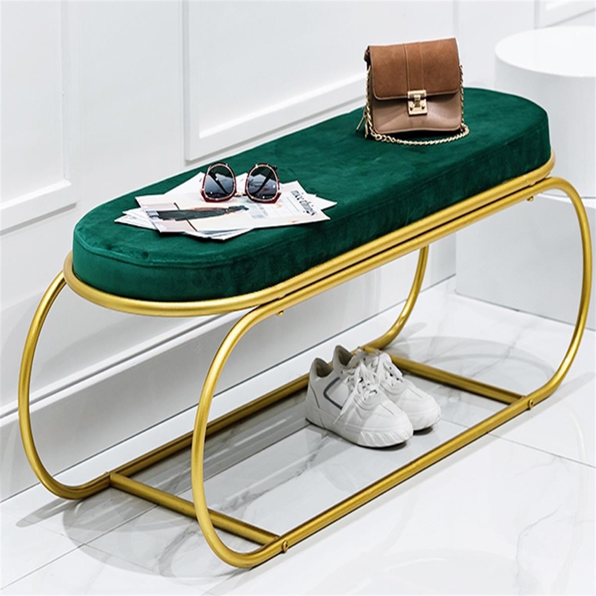 Mona Gold Metal Bench