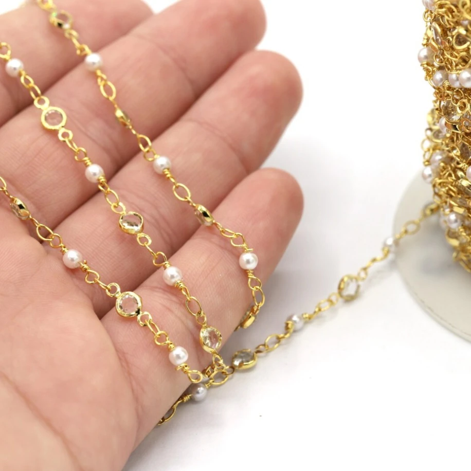 4,5 mm Taşlı Zincir