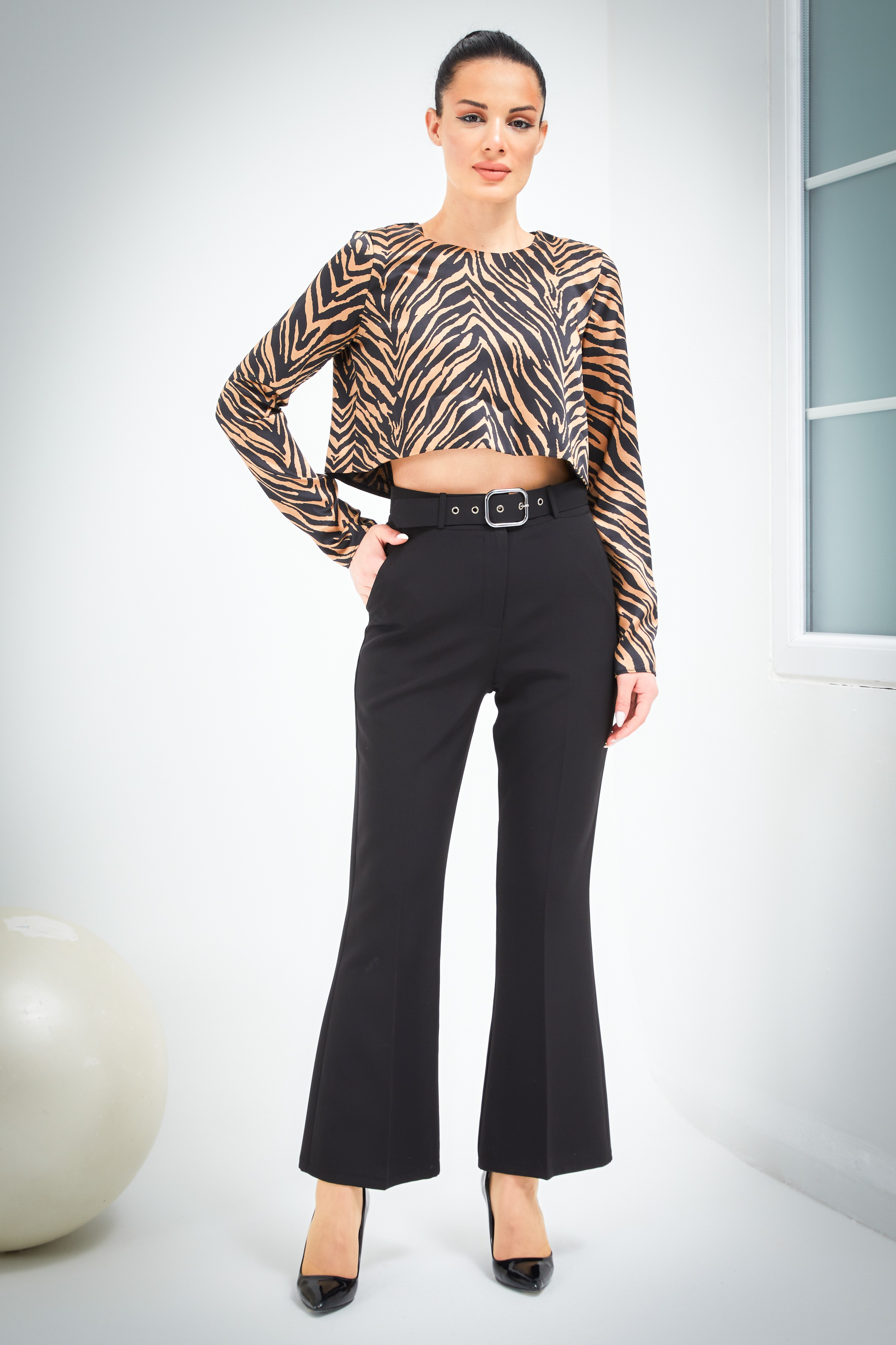 Becada fashion - Women's fabric coated belt espadrille pants