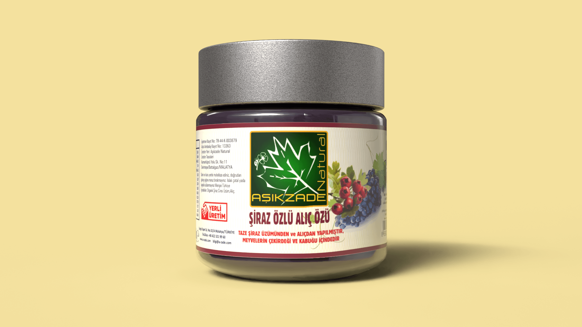 Aşıkzade Şiraz Özlü Alıç Özü 255ml 300 g