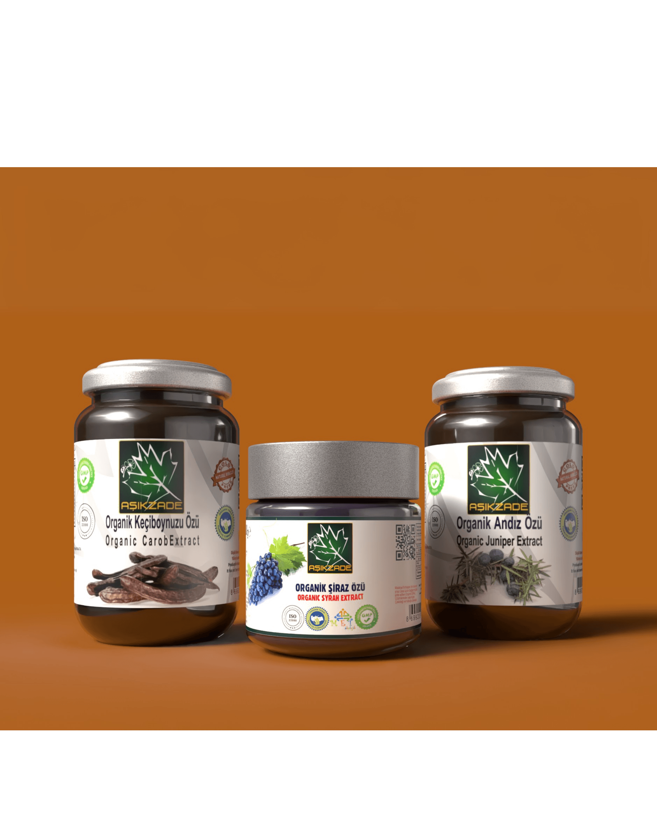 3'lü Sağlık Paketi - %100 Organik - Keçiboynuzu Özü 370 ML & Andız Özü 370 ML & Şiraz Özü 255 ML
