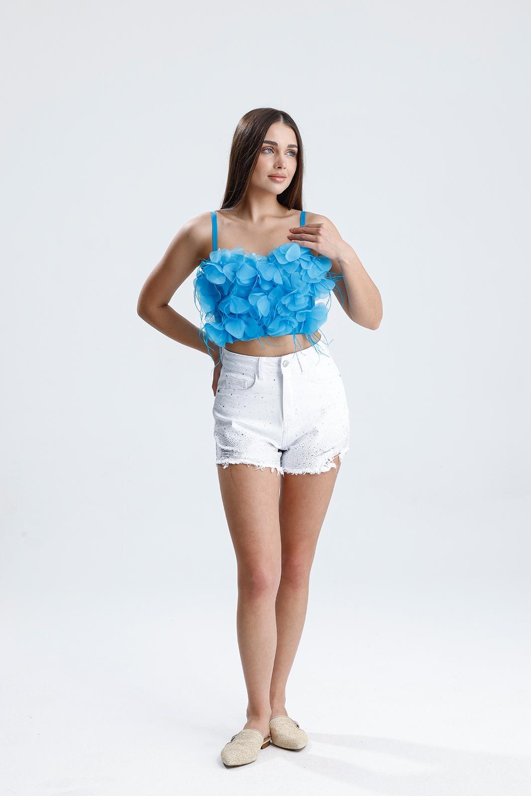 İTALİAN TAŞLI SHORT