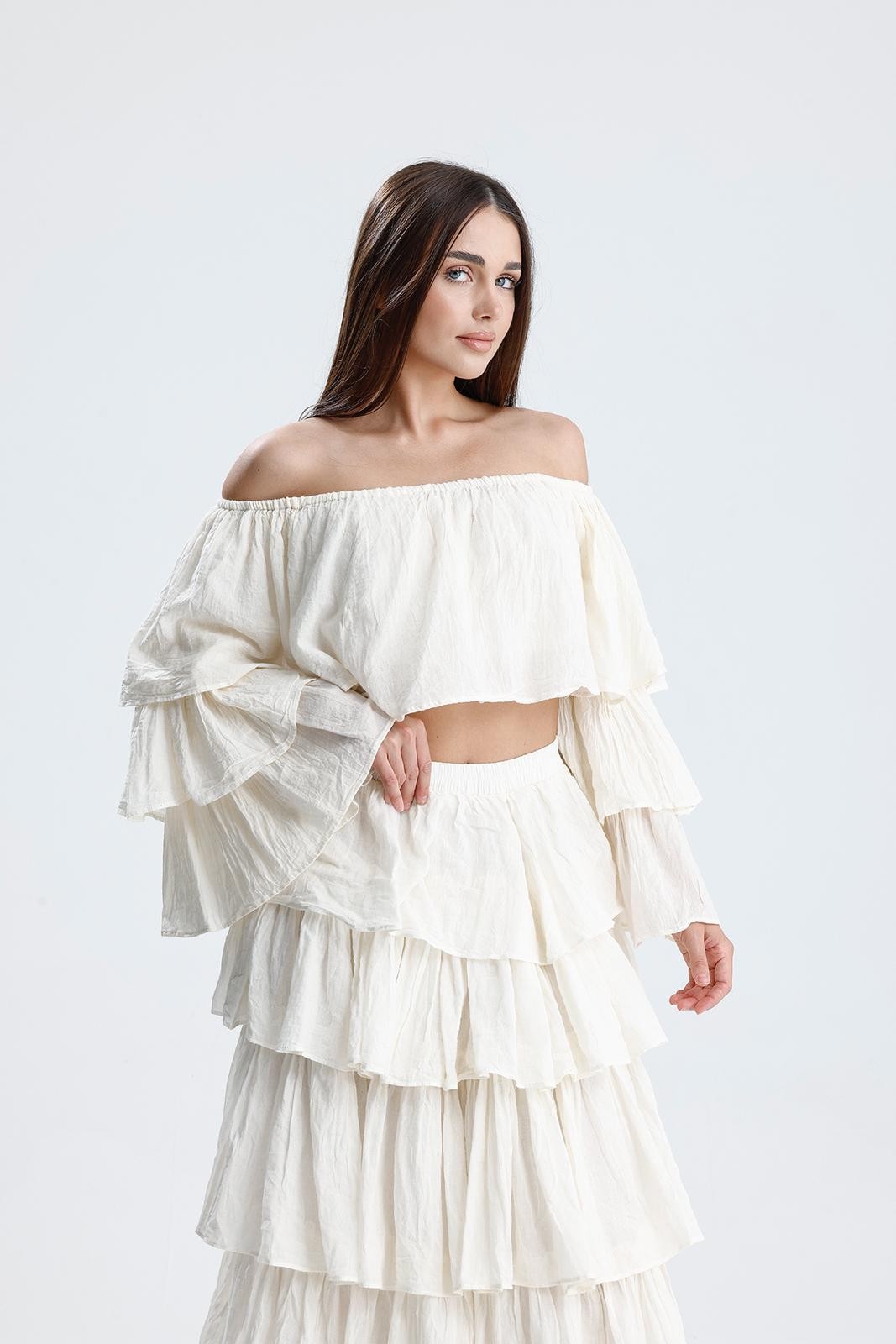 KATLI FIRFIRLI UZUN KOLLU BOLERO